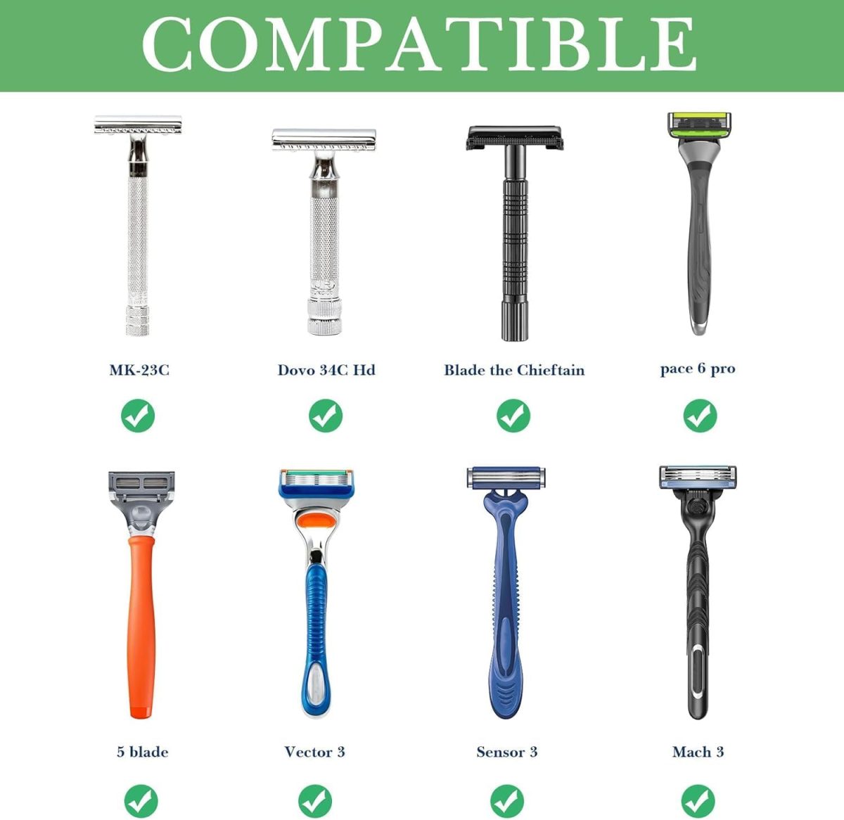 ⁦NALACAL 2 Pack Safety Razor Stand, Aluminum Alloy Shaving Razor Holder with 0.7" (18.5mm) Opening – Dark Grey Stand for Men’s Shaving Razors on Bathroom Countertops⁩ - الصورة ⁦2⁩