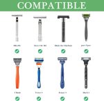 ⁦NALACAL 2 Pack Safety Razor Stand, Aluminum Alloy Shaving Razor Holder with 0.7" (18.5mm) Opening – Dark Grey Stand for Men’s Shaving Razors on Bathroom Countertops⁩ - الصورة ⁦2⁩