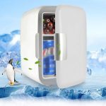 ⁦DDCVFREE Mini fridge ثلاجة مضغوطة مضغوطة متعددة الوظائف Mini جمال الوجه تجميل التجميل الثلاجة الشراب برودة فريزر الثلاجة دافئة للسيارة المنزل(White)⁩ - الصورة ⁦2⁩