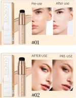 ⁦Azonee Moisturizing Liquid Foundation, Silky Long-Wear Concealer, Sheer to Full Coverage for Dewy, Natural Glow, Suitable for All Skin Types (#01)⁩ - الصورة ⁦6⁩