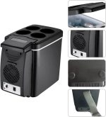 ⁦QBNZAXC Mini fridge 6 Liter Car Mini Refrigerator Lightweight Dual-Use Insulated Cooler Box Container Semiconductor Car Refrigerator Ice Box⁩ - الصورة ⁦4⁩