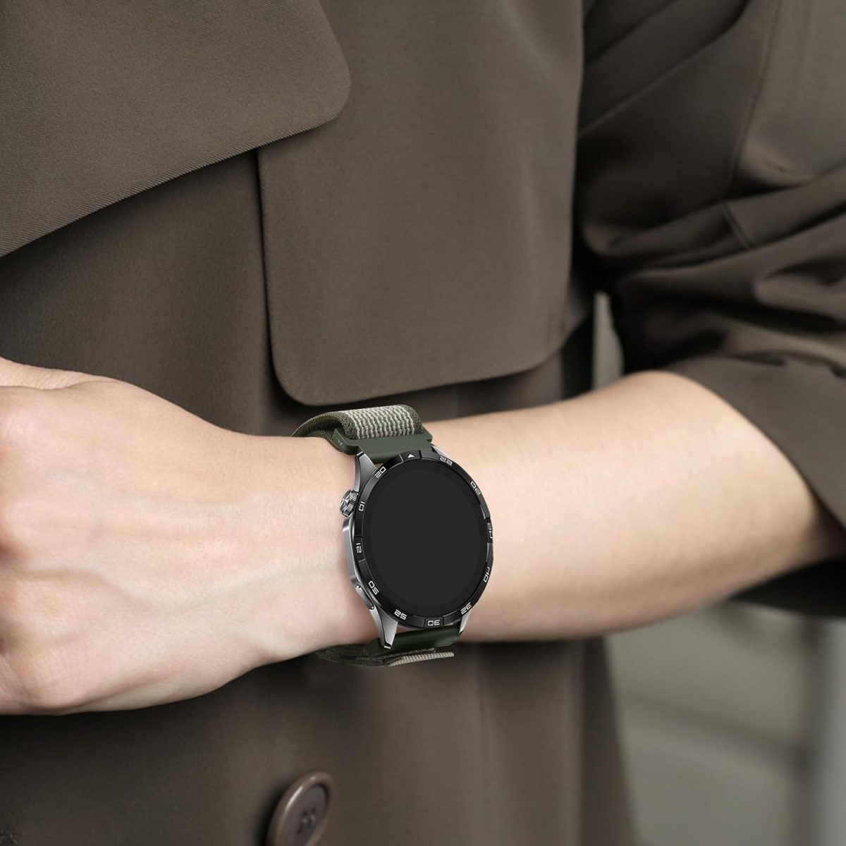 ⁦Loop Nylon Strap for Huawei GT 4 GT 3 46mm/GT 2 Pro 46mm/Samsung Galaxy Watch 3 Bands 45mm, 22mm Quick Release Nylon Bands for Huawei GT4 46mm Strap Women Men⁩ - الصورة ⁦8⁩