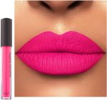 Velvet Matte Bright Hot Pink Liquid Lipstick, Waterproof Quick-Drying Non-Sticky Full-Coverage Lip Gloss, Lipsticks for Women Long Lasting Matte Lipstick