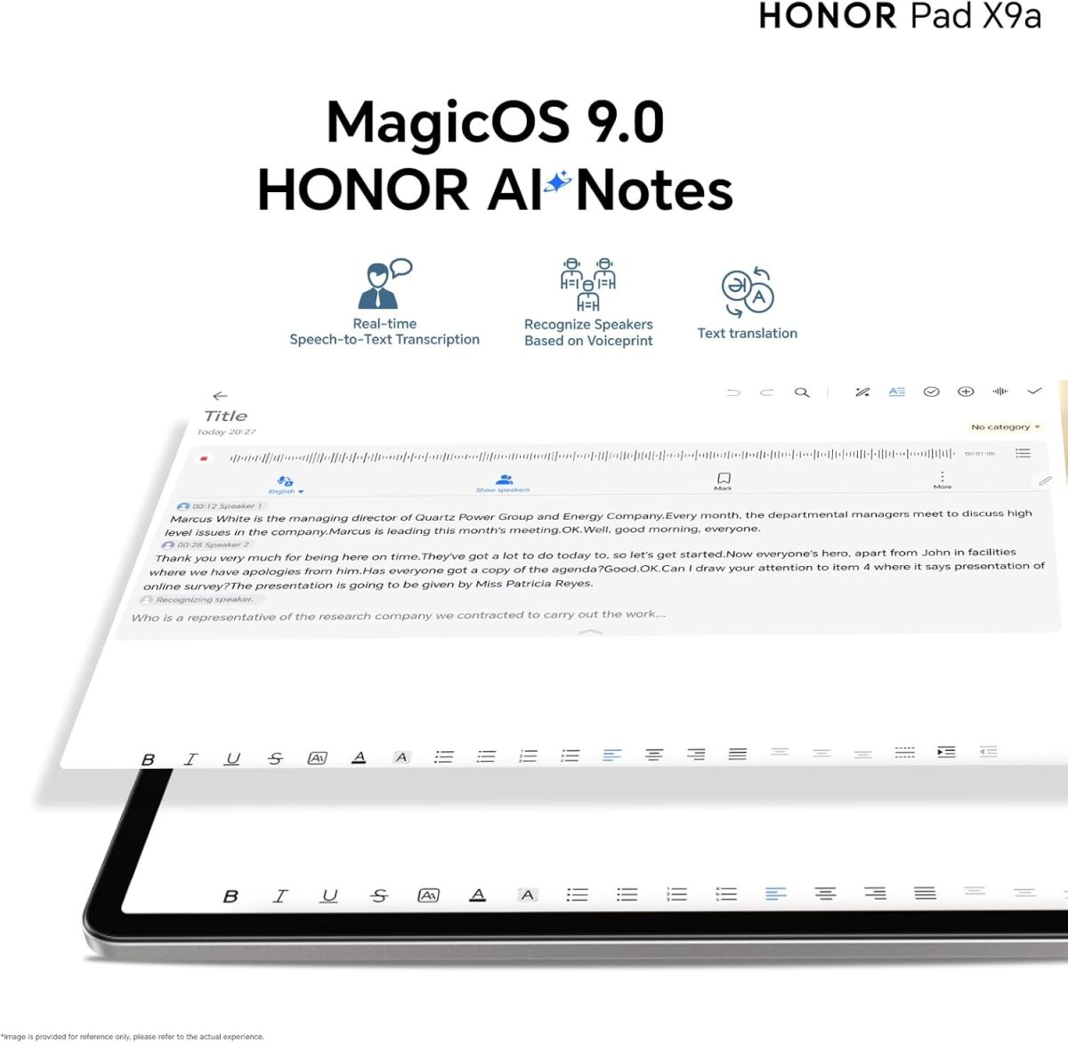 ⁦HONOR Pad X9a LTE Tablet 11.5" 120Hz Display, 8GB RAM + 128GB Storage, Snapdragon 685, 8300mAh Battery, 35W Fast Charging, Stylus Support, Grey, Android 15, (2025 Model) + FREE Protective Flip Cover⁩ - الصورة ⁦9⁩