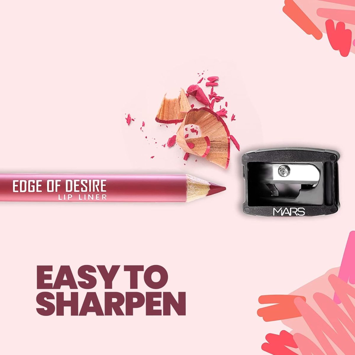 ⁦MARS Matte Lip Liner | One Swipe Smooth Application | Long Lasting Lip Pencil (1.4gm) (02-DEEP DAWN)⁩ - الصورة ⁦3⁩