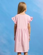⁦REDTAG Girls Pink Unicorn Printed Dress⁩ - الصورة ⁦4⁩