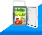 ⁦VVBNGVH Small refrigerator Mini Portable Car Fridge 10L Travel Refrigerator Cooler Travel Warmer for Auto Home Office Outdoor Picnic Travel Car Accessories(Black)⁩ - الصورة ⁦4⁩