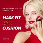 ⁦[xMini Sizex] TIRTIR Mask Fit Red Cushion Foundation | Long-Lasting, Lightweight, Buildable Coverage, Semi-Matte Finish, Korean Cushion Foundation (17C Porcelain, 0.15 Fl Oz)⁩ - الصورة ⁦2⁩