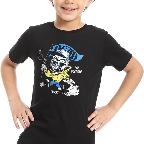 Andora Boys Short Sleeve Shirt Round Neck Printed Short Sleeve
