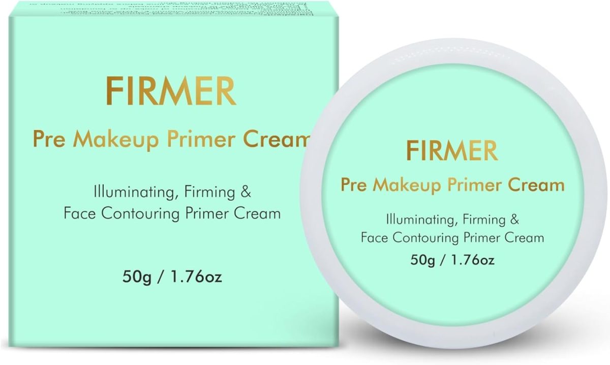 Firmer Pre Make-Up Primer Cream Multifunctional Skin Perfector, Skin Firming, Skin Illuminating, Face Contouring & Slimming, Anti-Aging Hydrating Makeup Primer For Youthful Glow, Paraben Free - 50 GM
