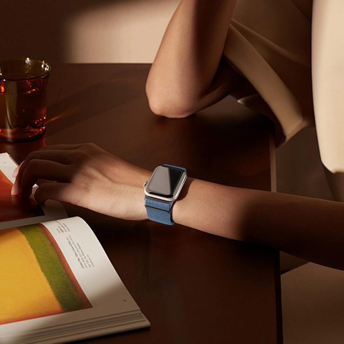 ⁦Stretchy Solo Loop Strap for Apple Watch Bands 40/38/41/42/44/45/46/49mm, Nylon Elastic Strap for iWatch Series 10 9 8 7 6 SE 5 4 3 Ultra Ultra 2⁩ - الصورة ⁦6⁩