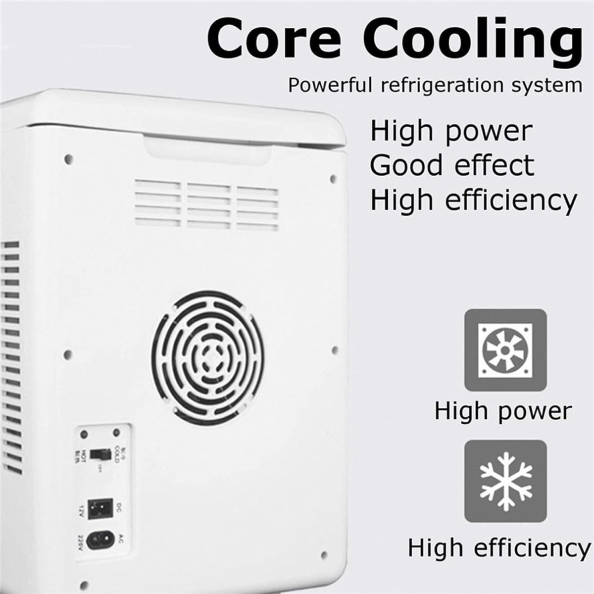 ⁦Avcbno Compact refrigerator 10L Car Home Auto Refrigerator Mini Fridges Portable Food Drink Freezer Cooler for Car Home Outdoor⁩ - الصورة ⁦5⁩