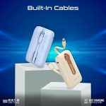 ⁦Promate 4-piece power bank Premium kit with 10,000mAh ultra-compact chargers, USB-C™ and Lightning Built-in cables, LED screen, 22.5 PD, USB-C™ and USB-A™ Ports, and Charge Protection, Quatro-10⁩ - الصورة ⁦3⁩
