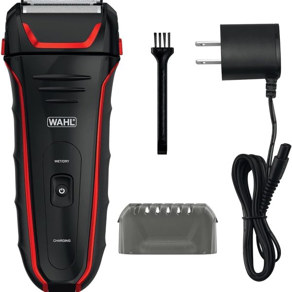 Wahl Clean & Close Electric Razor Rechargeable Wet/Dry Waterproof Electric Shaver for Cordless Men's Grooming & Beard Trimming - Lithium Ion with Long Run Time & Quick Charge – Model 7064
