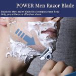 ⁦Bukela Razor Blades for Men, Mens Blade Refills, Manual Men's Refills Razors Precision Cut Blades, Professional with Dual Lubrication, Designed An Extra Close Shave, 8Pcs⁩ - الصورة ⁦3⁩