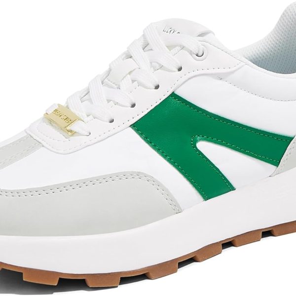 LUCKY STEP Women's Platform Fashion Sneakers Retro Classic Trainers Casual Lace-up Stylish Tennis Running Walking Shoes