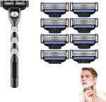 Bukela Razor Blades for Men, Mens Blade Refills, Manual Men's Refills Razors Precision Cut Blades, Professional with Dual Lubrication, Designed An Extra Close Shave, 8Pcs