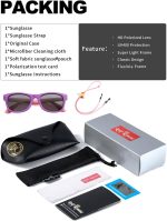 ⁦Flexible Kids Sunglasses Polarized Sun Glasses Girls Boys Shades UV400 Protection Eyewear for Age 2-8⁩ - الصورة ⁦6⁩