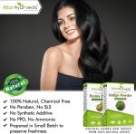 ⁦Attar Ayurveda Natural Dye for Black Hair (Henna Leaves powder, Indigo leaves powder combo pack) (200 grams + 200 grams = 400 grams total)⁩ - الصورة ⁦2⁩
