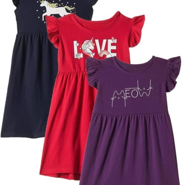 T2F girls Girls Casual dress-DRZ3P02 Casual Dress (pack of 3)