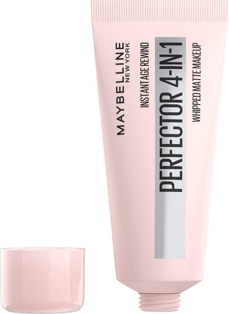 Maybelline Instant Age Rewind Instant Perfector 4-In-1 Matte Makeup, Blurs Pores, Conceals Blemishes, and Evens Skin Tone with Light Coverage, Light, 1 fl oz