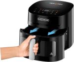 ⁦BLACK+DECKER 8-in-1 Digital Air Fryer with Window, 7.2L Large Capacity, 1800W, Rapid Air Technology, LED Touch Display, Dehydrate Function, Dishwasher Safe Basket, Cool-Touch Handle - AF7210-B5⁩ - الصورة ⁦8⁩