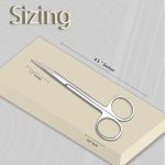 ⁦MJW Iris Scissors Fine Point 11cm 4.5" Jaw Paper Scissors Office Bandage Sharp Scissors Curved/Straight Two Shapes Available (Curved)⁩ - الصورة ⁦5⁩