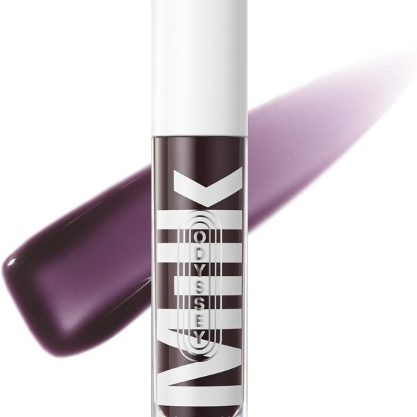 Milk Makeup Odyssey Lip Oil Gloss, Voyage (Blackberry) - 0.2 oz - Semi-Sheer, High-Shine Lip Gloss for Smoother, Fuller Lips - Long Lasting & Non Sticky - Sweet Vanilla Scent - Vegan Cruelty Free
