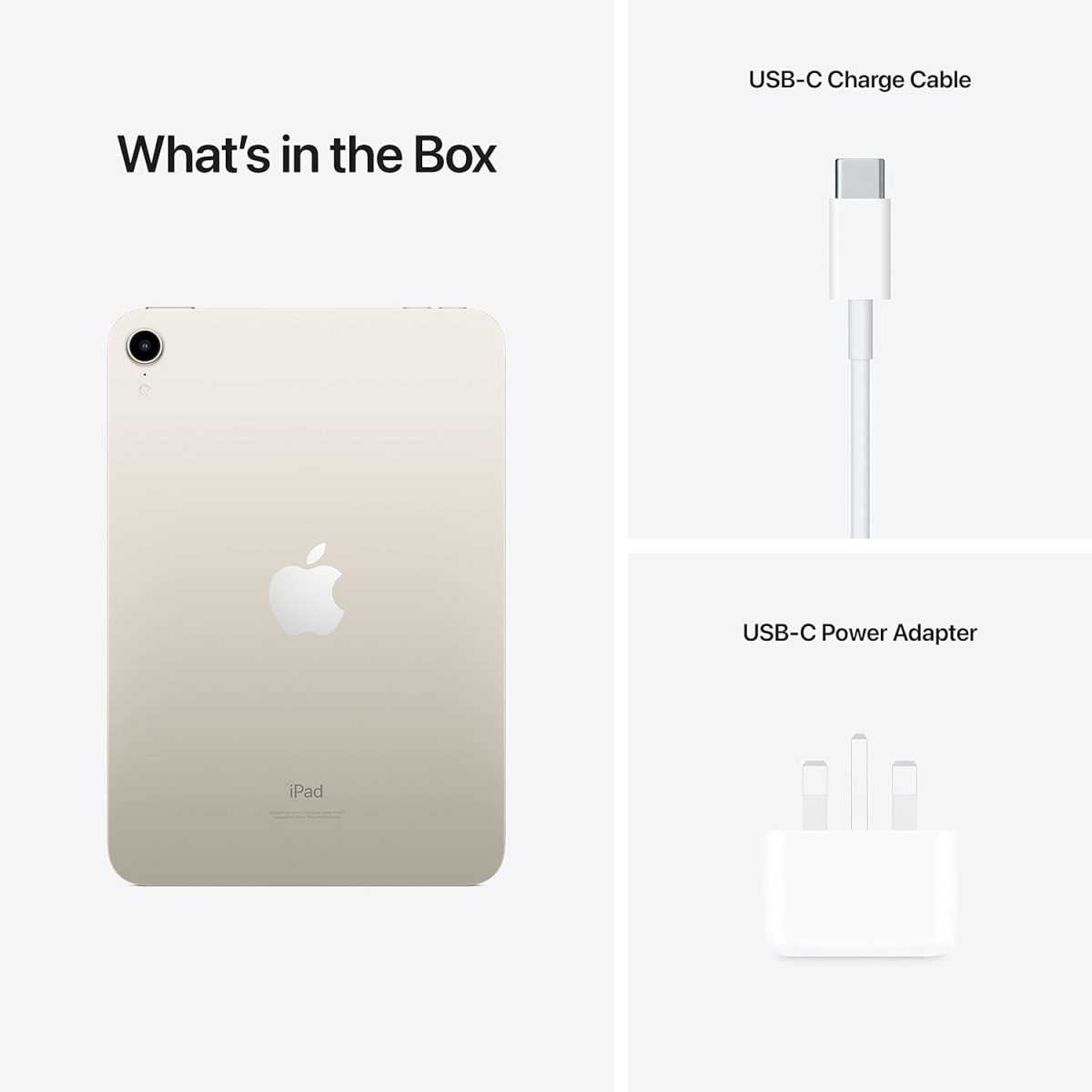 ⁦Apple (Refurbished) 2021 iPad mini (8.3-inch, Wi-Fi, 256GB) - Starlight (6th Generation)⁩ - الصورة ⁦6⁩