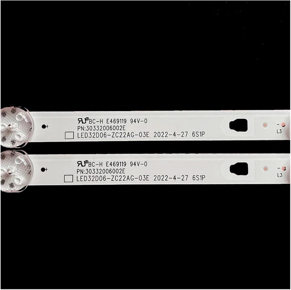 ⁦SHYHHTS 2pcs 583mm Led Tv Backlights Bar for H.ai/er 32inch LED32D06-ZC22AG-03E 30332006002E 32Y1 LT-32MAW388⁩ - الصورة ⁦2⁩