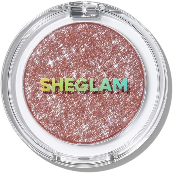 SHEGLAM Enigma Sparkly Eyeshadow Longwear Eyeshadow Single, High-Pigment Eye Shadow Compact, Smooth & Blendable Colors-Carats