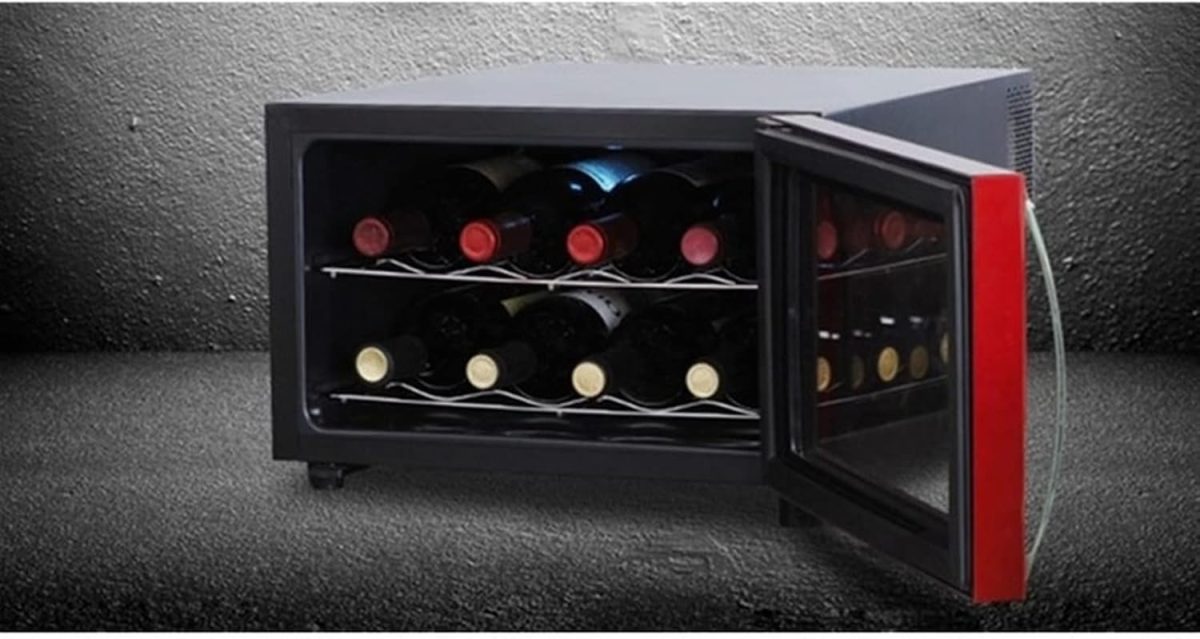⁦Avcbno Wine cooler Installed Wine Cabinet Coolers Refrigerated Display Cabinet Cabinet Small Household Ice⁩ - الصورة ⁦3⁩