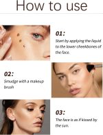 ⁦L&Wen Face Contour Cream, Natural Matte Waterproof Long Lasting Luminous Bronzer Cream, Face Contour Illuminator Makeup, Smooth Face Contouring Highlighter Liquid Stick Warm Brown⁩ - الصورة ⁦9⁩
