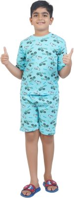 ⁦T2F Boys BYS-TSRT-SHRTS-01 DropShoulder Tshirt and Shorts Set (pack of 3)⁩ - الصورة ⁦4⁩