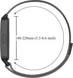 ⁦Metal Strap for Huawei Band 9/Huawei Band 8 Strap, Adjustable Stainless Steel Strap with Magnetic Buckle for Huawei Band 9/8 Band Women Men⁩ - الصورة ⁦4⁩