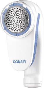 Conair Portable Fabric Shaver, Battery Operated Fuzz and Lint Remover, White