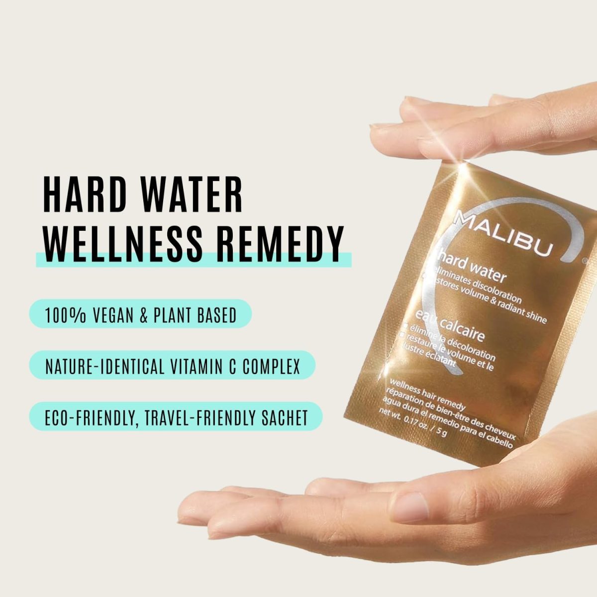 ⁦Malibu C Hard Water Wellness Hair Remedy Professional Hair Treatment For Nourished Hair Growth 12 Count⁩ - الصورة ⁦3⁩