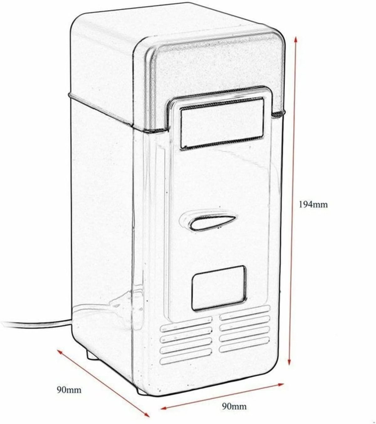 ⁦VVBNGVH Small refrigerator Mini Refrigerator Fridge Cooler Warmer Freezer Portable Beverage Travel⁩ - الصورة ⁦5⁩
