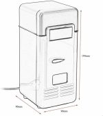 ⁦VVBNGVH Small refrigerator Mini Refrigerator Fridge Cooler Warmer Freezer Portable Beverage Travel⁩ - الصورة ⁦5⁩