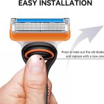 ⁦Joyzzz Razor Blade Refills, 12Pack Safety Razors Blade with Precision Beard Trimmer, Comfort Shave Blades with Dual Lubrication, Easy to Install and Rinse, Shaving Blade for Mens Compatible Fusion 5⁩ - الصورة ⁦4⁩