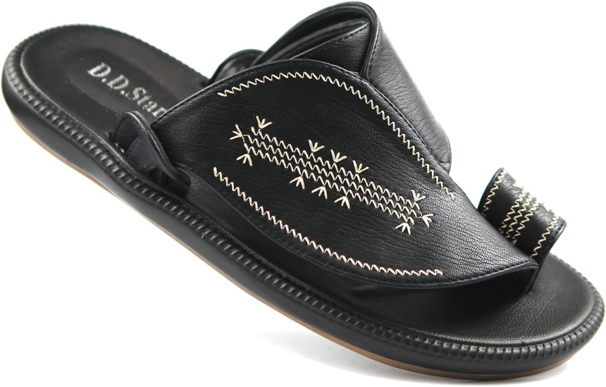 ⁦D.D.Star Slippers For Men, Big Size Comfortable And Memory Foam Sole Arabic Mens Thong Sandals Size 40 To 47.⁩ - الصورة ⁦6⁩