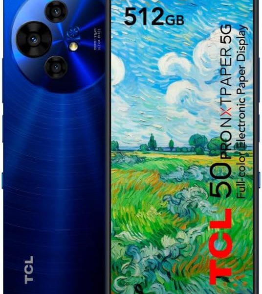TCL 50 NxtPaper Dual-SIM 256GB ROM + 8GB RAM (GSM only | No CDMA) Factory Unlocked 5G Smartphone (Midnight Blue) - International Version