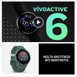 ⁦Garmin vívoactive® 6, Health and Fitness GPS Smartwatch, AMOLED Display, Up to 11 Days of Battery, Metallic Jasper Green with Jasper Green Band⁩ - الصورة ⁦8⁩