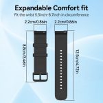 ⁦T Tersely Adjustable Strap Compatible with HUAWEI WATCH 5/GT5/GT5 pro/GT4 46mm - Ultra Soft, Durable Silicone Material for All - Weather Use. Ideal for Optimal Performance During Daily Wear⁩ - الصورة ⁦2⁩