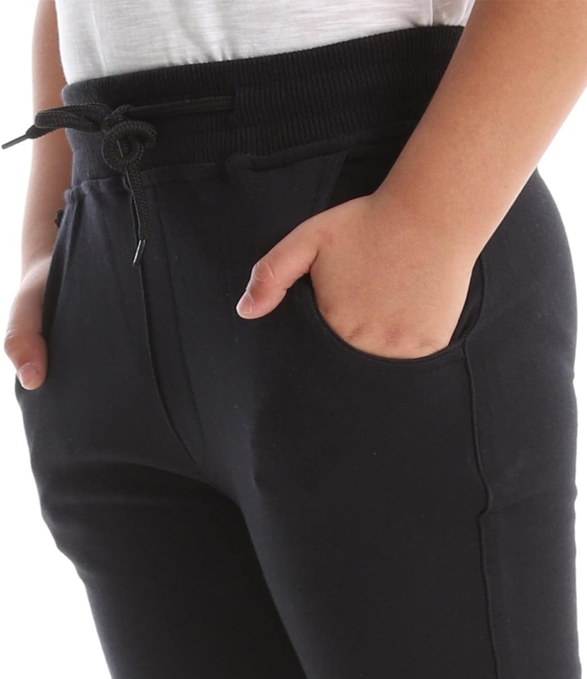 ⁦Andora Boys Boys Black Basic Everyday Joggers with Elastic Hem Casual Pants⁩ - الصورة ⁦5⁩