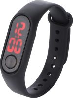 BNBNMA Smart Digital Watch,Rubber Sports and Fitness Bracelet Luminous Electronic Watch Fashion Fashion Wrist Watch Fashion Anti-Swimming Fashion Watch, Unisex Teenage Girls Boys(Black)