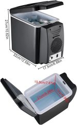 ⁦Avcbno Compact refrigerator 6 Liter Car Mini Refrigerator Fridge Lightweight Dual-Use Cool Heat Cooler Insulated Cooler Box Container Car Home Office Freeze⁩ - الصورة ⁦3⁩