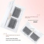 ⁦YARIKE False Eyelashes Women Faux Lashes Comic Feather Spire Eye Makeup Beauty 12 Rows Tower Top Premade Fan Lashes(13mm)⁩ - الصورة ⁦3⁩