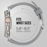 ⁦Suitisbest Sport Band for Apple Watch Ultra 2/Apple Watch Ultra Bands 49mm 45mm 44mm 42mm, Wide Rugged 316L Stainless Steel Connector Durable Silicone Band for iWatch Ultra 9 8 7 6 5 4 3 SE⁩ - الصورة ⁦6⁩