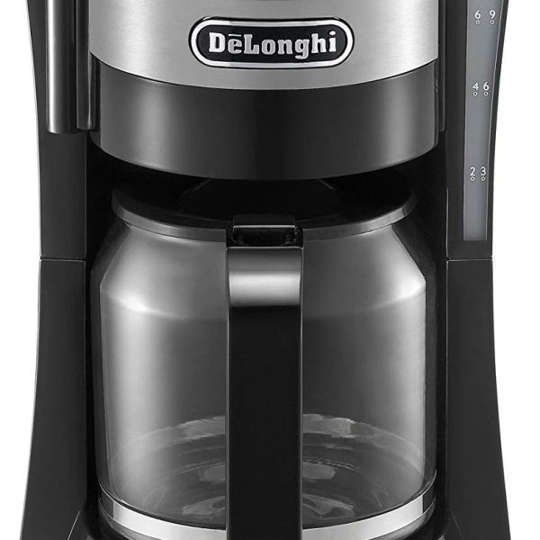 Delonghi Coffee Machine Up To 15 Cup Americano Maker, 900W, 40 Min Auto Shut Off, REUsable Filter, Anti Drip Feature, Warming Plate And Easy To Clean , Icm15211, Black,